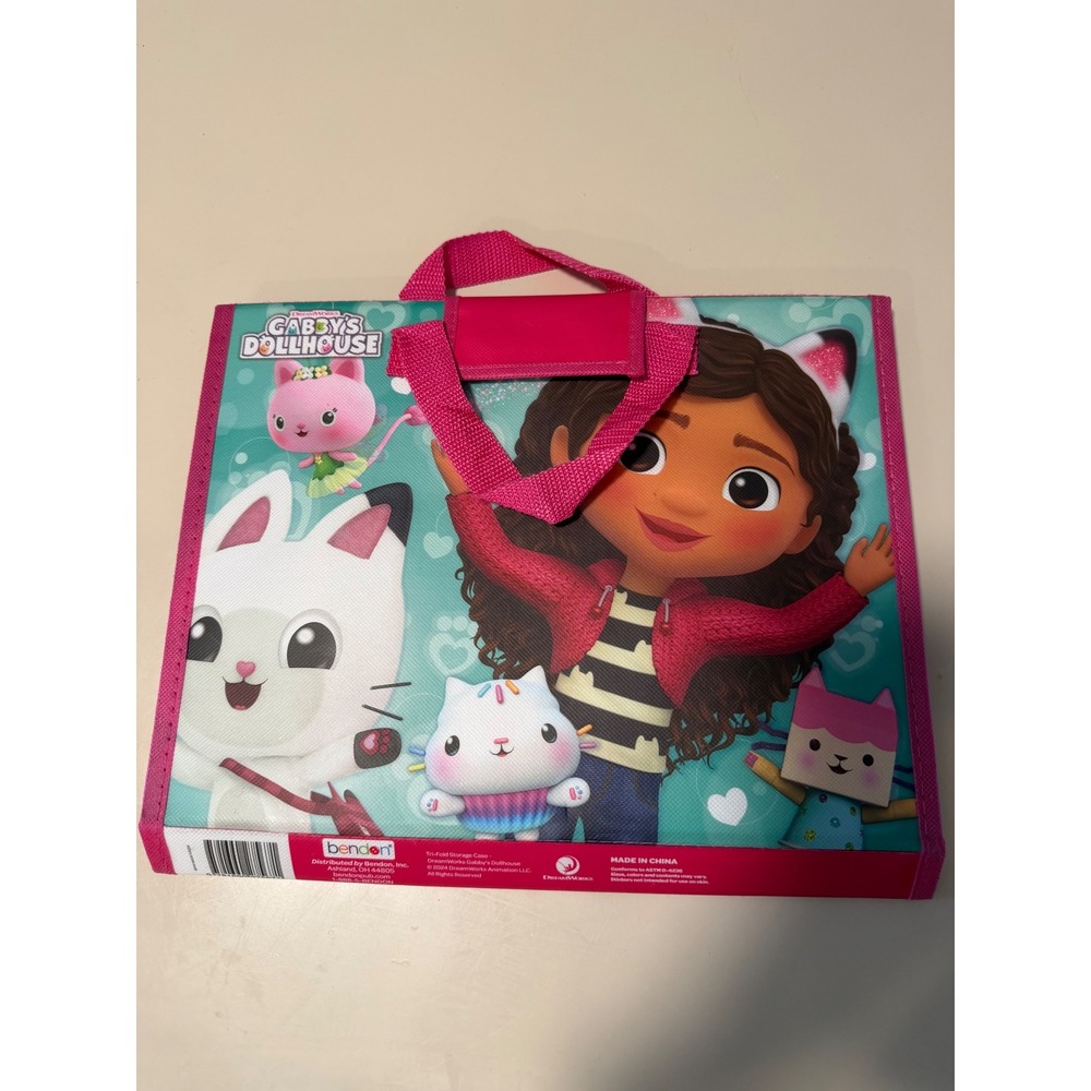 Gabby's‎ Dollhouse Tri-Fold Storage Case Bendon Pink Art Supply Organizer Bag